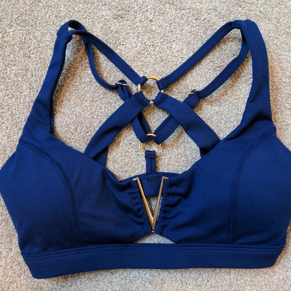 Bombshell Knockout Sports Bra, Navy XS
